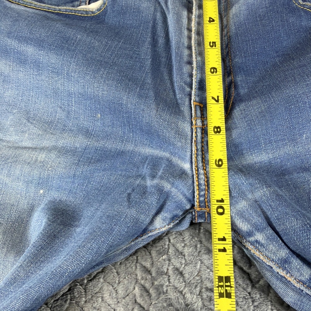 Levi's 511 Jeans Mens 34x32 Slim Fit Stretch Straight Denim Blue Distressed - Picture 7 of 14